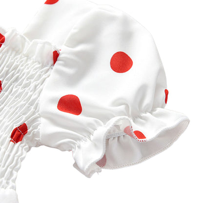 Summer Skirt Girls Sweet Lace Polka Dot Dress GO buy