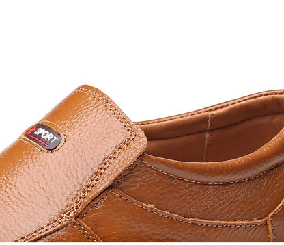 Leather Shoes Men's Autumn Men's Business Casual Leather Shoes Tendon Bottom Korean Men's Shoes GO Buy