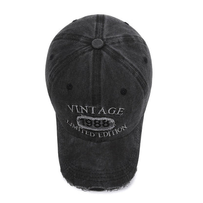 American Retro Soft Top Make Old Ripped Letter Embroidered Baseball Cap - Gobuy Fashion
