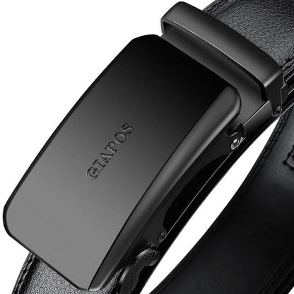 Automatic belt buckle real belt - Go Buy