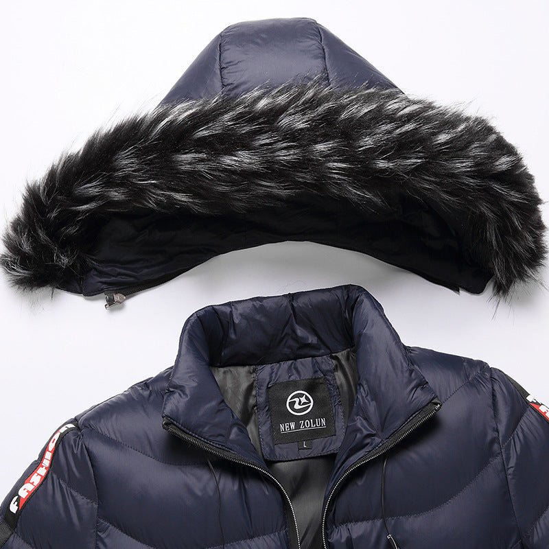 Autumn and winter men's Korean style hooded padded coat - Go Buy