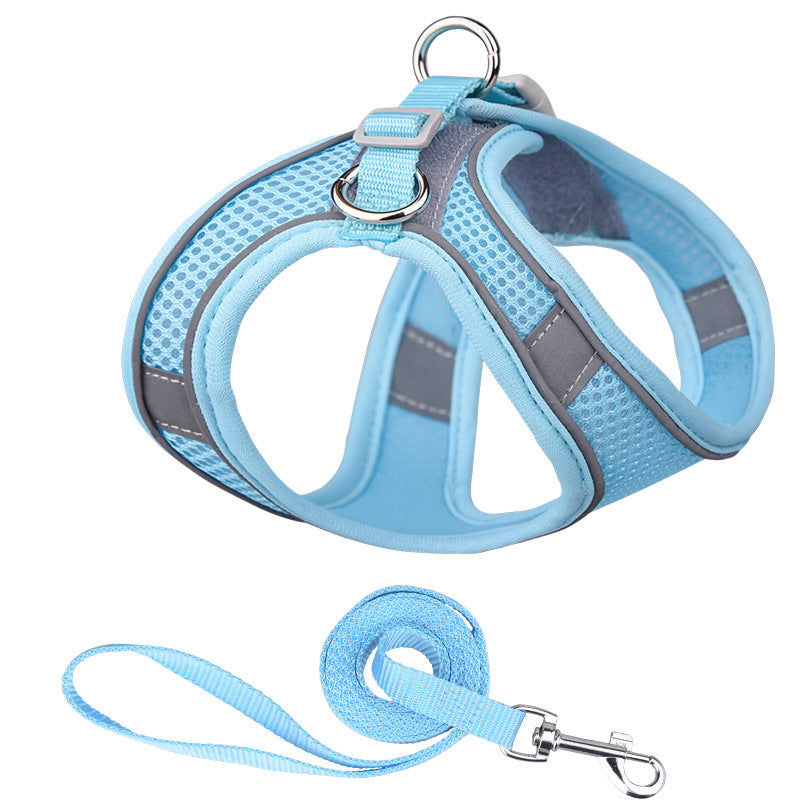Vest-style Pet Harness Reflective Breathable Dog Hand Holding Rope Leash GO Buy