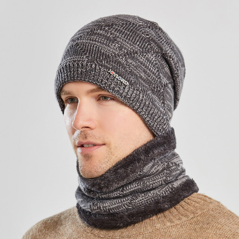 Biking Men's Two-piece Woolen Hat With Head And Ear Protection GO Buy