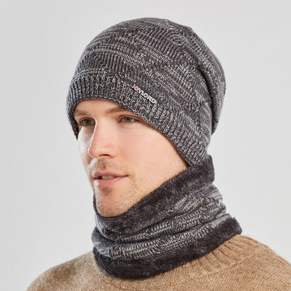 Biking Men's Two-piece Woolen Hat With Head And Ear Protection GO Buy