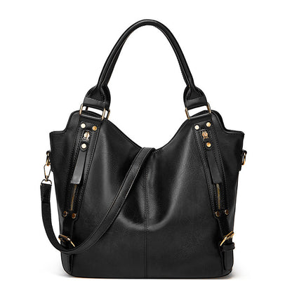 Women's Handbag Large Capacity Single Shoulder Messenger Oil Leather Bag GO Buy