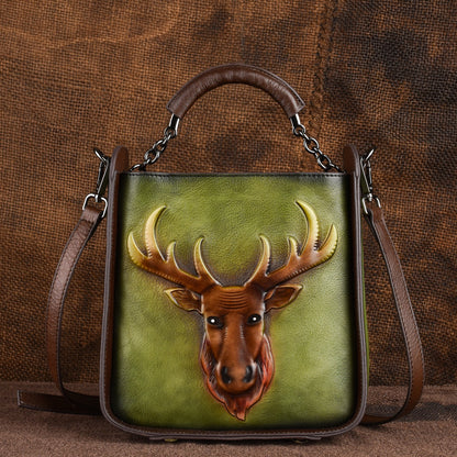 Hand Rubbed Color Embossed Ladies Handbag GO Buy