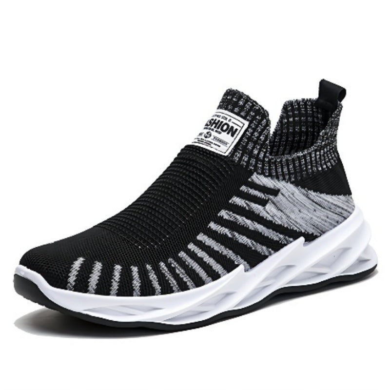 Sock Mesh Shoes Men Stripe Sneakers Lightweight Breathable Flat Shoes GO Buy