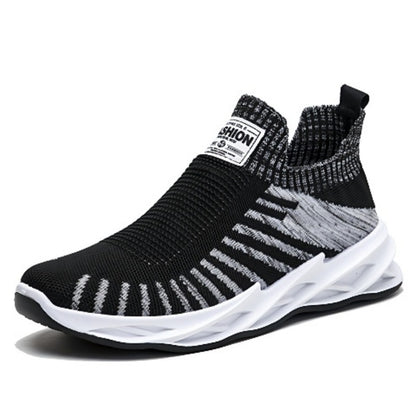 Sock Mesh Shoes Men Stripe Sneakers Lightweight Breathable Flat Shoes GO Buy