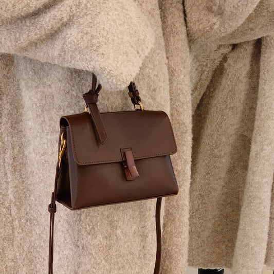 Textured Peach Wood Retro Women's Large Capacity Shoulder Bag GO Buy