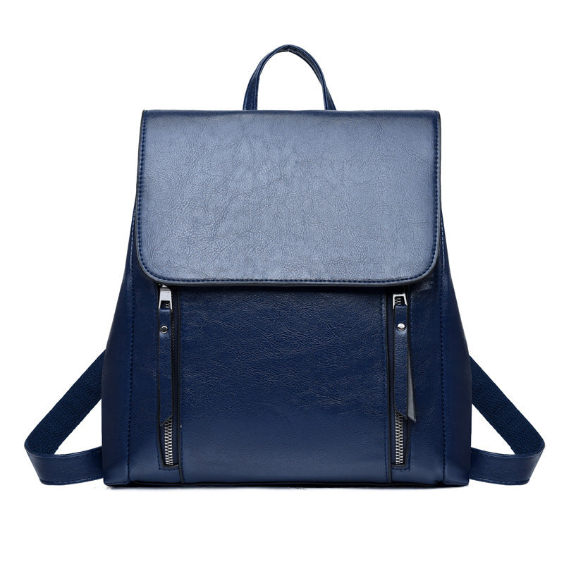 New Women's Bag Fashion Oil Wax Backpack GO Buy