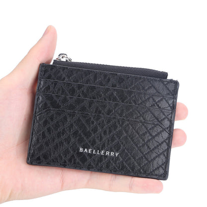 Men's Small Card Bag Euro American Plaid Fashion Clip GO Buy