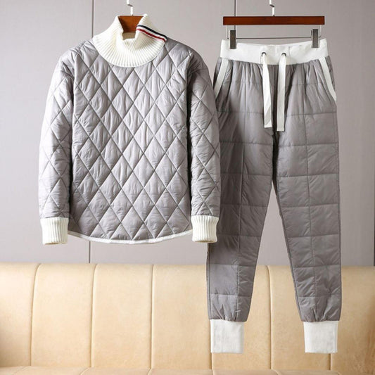 Men's Fashion Thickened Thermal Turtleneck Cotton Suit GO Buy