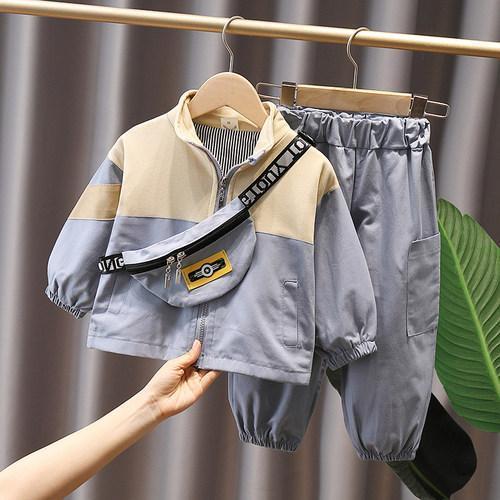 Two-piece Suit Of Handsome Children's Clothing GO buy