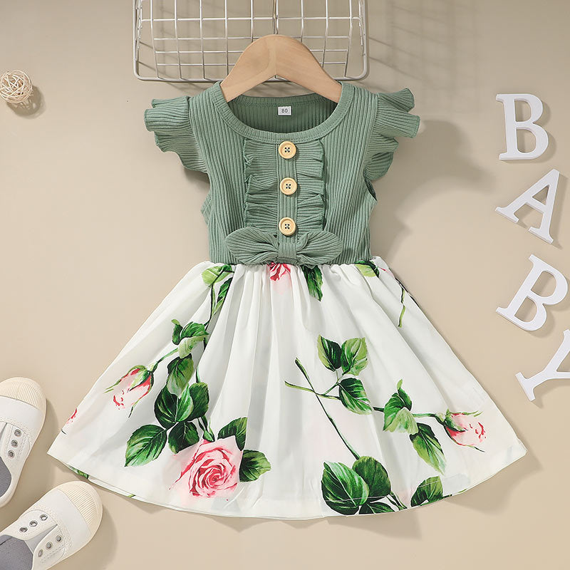 Summer Girls One-piece Dress Printing Fashion New GO buy