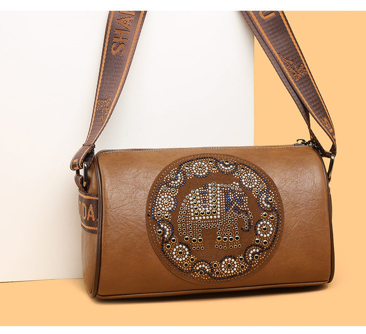 Women's Stylish Colored Diamond Shoulder Messenger Bag GO Buy