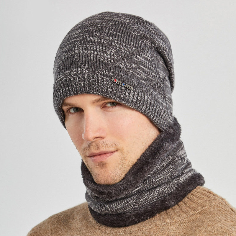 Biking Men's Two-piece Woolen Hat With Head And Ear Protection GO Buy