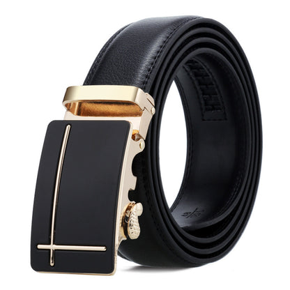 Men's Belt Automatic Buckle Business Trouser Belt GO Buy