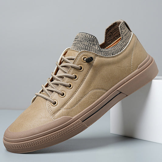 Men's Casual Leather Soft Sole Breathable Bean Shoes GO Buy