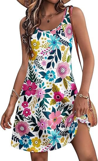 Casual European And American Garden Collar Printing Dress - Gobuy Fashion