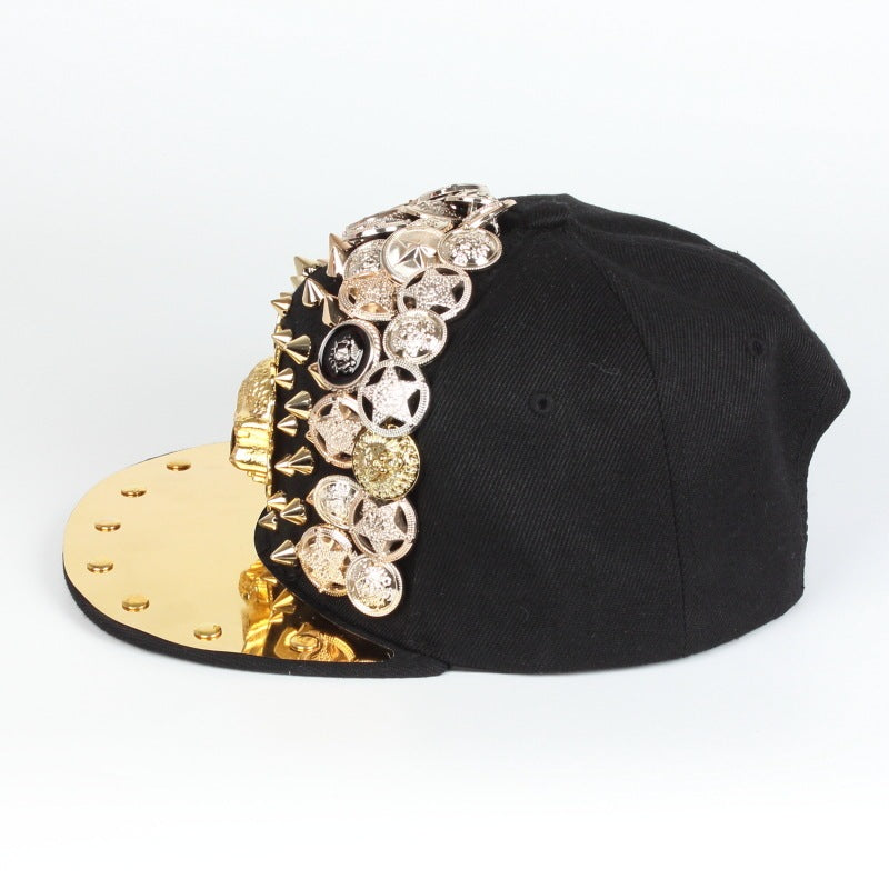Men Women Skull Leopard Head Rivet Baseball Cap Gobuy Fashion
