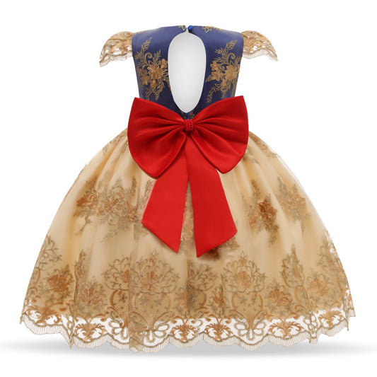 Puffy Princess Dress Performance Dress Embroidered Western Style GO buy