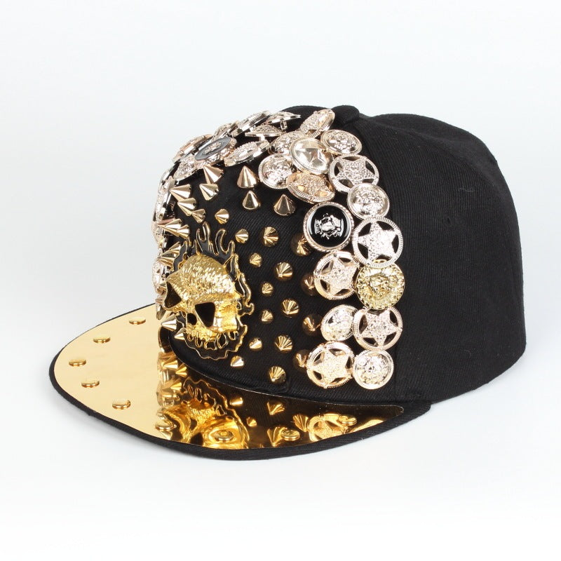 Men Women Skull Leopard Head Rivet Baseball Cap Gobuy Fashion