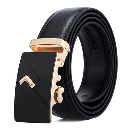 Men's Belt Automatic Buckle Business Trouser Belt GO Buy