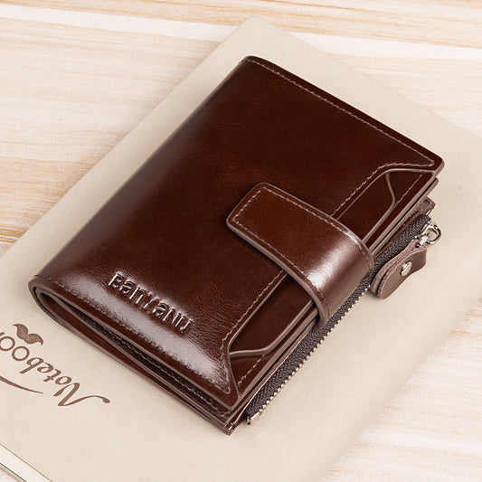 Vintage Men's Wallet Anti-theft Swiping Short GO Buy
