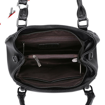 Simple Casual Soft Leather Crossbody Shoulder Bag GO Buy