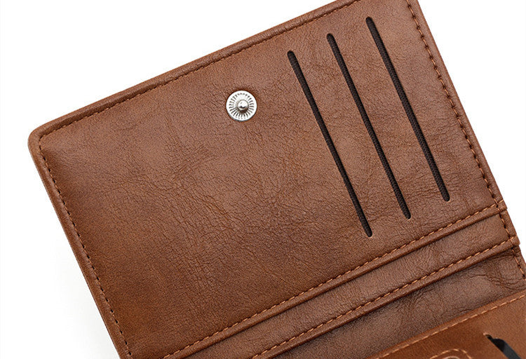 Men's Wallet Zipper Hasp Short B Word GO Buy