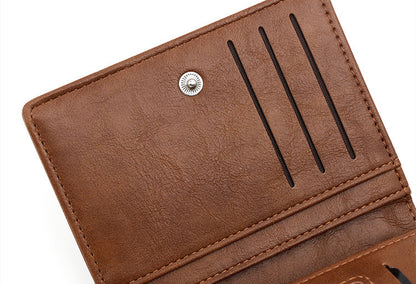 Men's Wallet Zipper Hasp Short B Word GO Buy