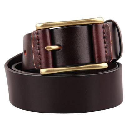 Brass Buckle Men's Belt Casual Denim GO Buy