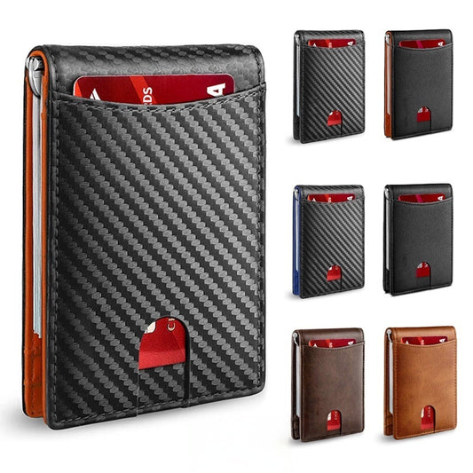 Leather Multifunctional Card Sleeve Microfiber Wear-resistant Rfid Anti-theft Swiping GO Buy