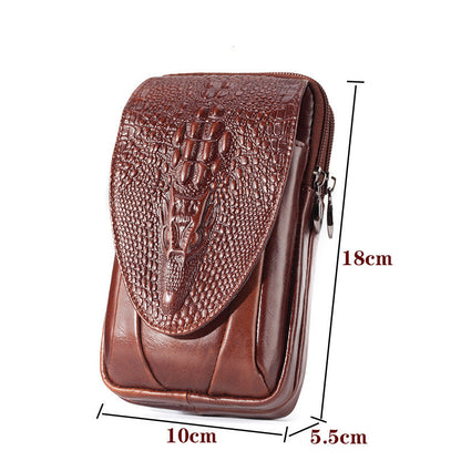 Leather Men's Mobile Phone Pockets Vertical Multi-function GO Buy
