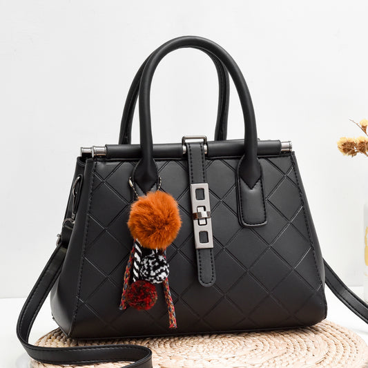 Checkered Large-capacity Simple Retro Portable Shoulder Bag GO Buy