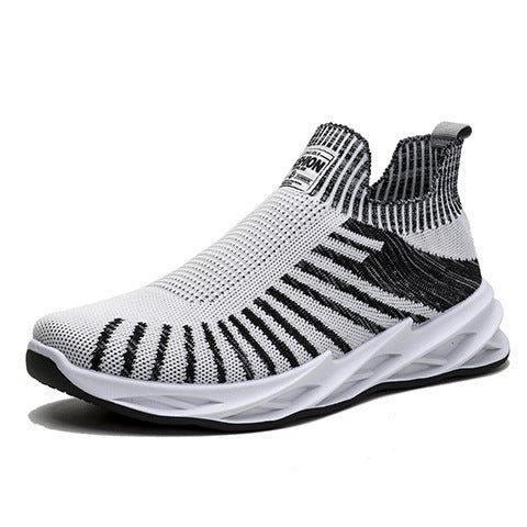 Sock Mesh Shoes Men Stripe Sneakers Lightweight Breathable Flat Shoes GO Buy