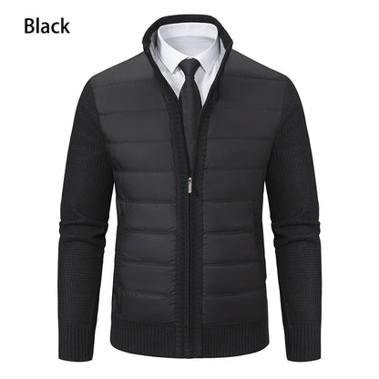 Stand Collar Fleece-lined Thickened Men's Coat GO buy