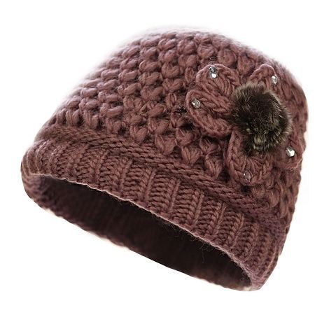 Middle-aged And Elderly Mother's Knitted Wool Hat In Winter GO buy