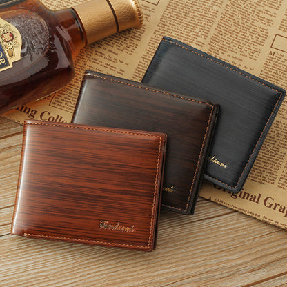 Men's Wallet Short Wallet Glossy Wallet GO Buy