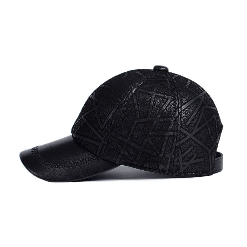 Leather Hat Fallwinter Baseball Cap Unisex Casual Sheepskin Peaked Cap Thin Outdoor Youth Gobuy Fashion