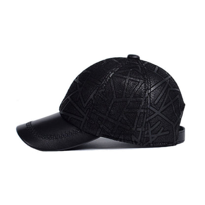 Leather Hat Fallwinter Baseball Cap Unisex Casual Sheepskin Peaked Cap Thin Outdoor Youth Gobuy Fashion