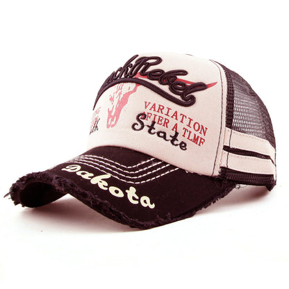Women's Summer Washed Bull Head Embroidered Baseball Cap Gobuy Fashion