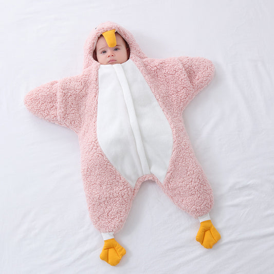 Children's Lambswool-like Split-leg Sleeping Bag GO buy