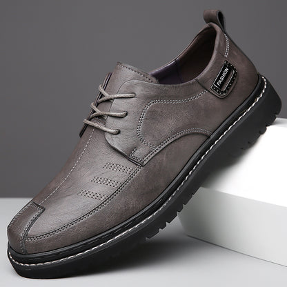 Men's Business Casual Leather Shoes Retro Trendy Youth GO Buy