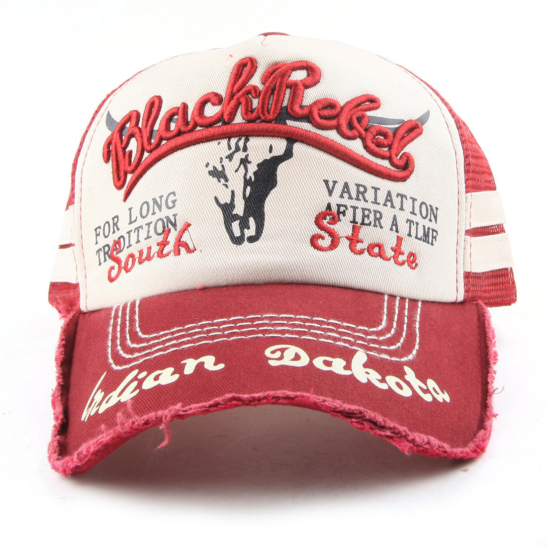 Women's Summer Washed Bull Head Embroidered Baseball Cap Gobuy Fashion