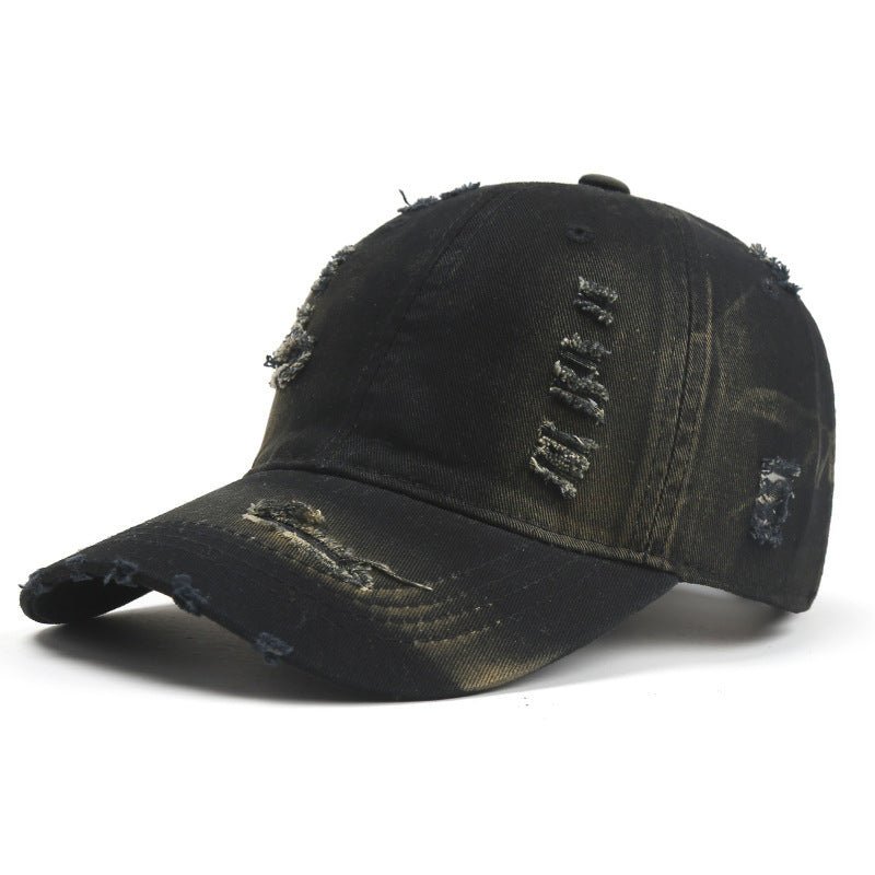 European And American Spring And Summer Washed Make Old Ripped Denim Baseball Cap - Gobuy Fashion