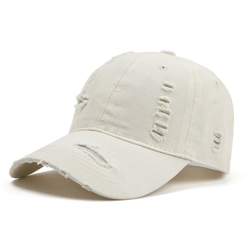European And American Spring And Summer Washed Make Old Ripped Denim Baseball Cap - Gobuy Fashion