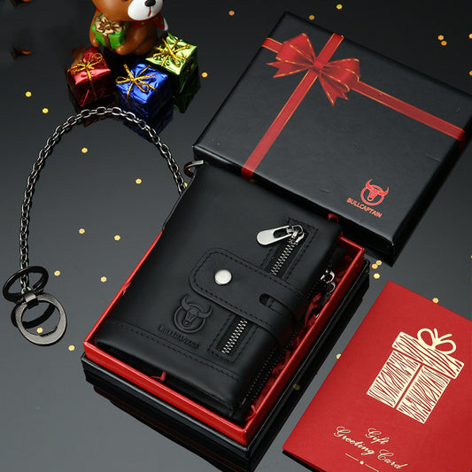 Leather Mobile Phone Holder Wallet Multi-function Anti-theft Chain GO Buy