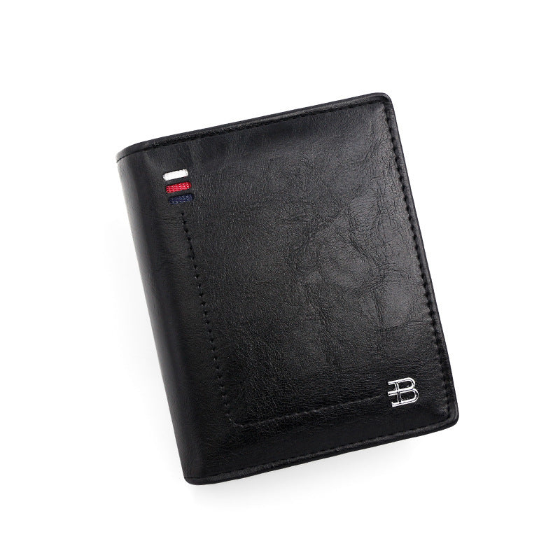 Men's Wallet Zipper Hasp Short B Word GO Buy