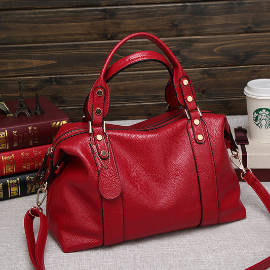 Fashion Boston Shoulder Bag Women's Handbags Retro Rivet Design Personalized Crossbody Bags GO Buy